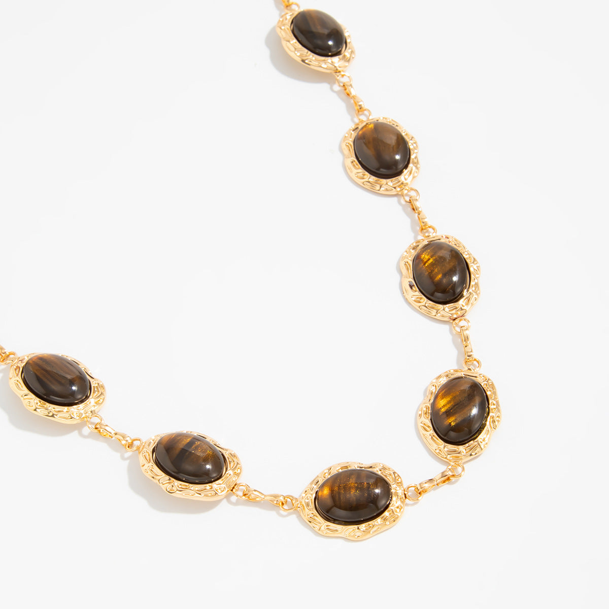 Wholesale vintage gradient resin cat-eye gemstone waist chain