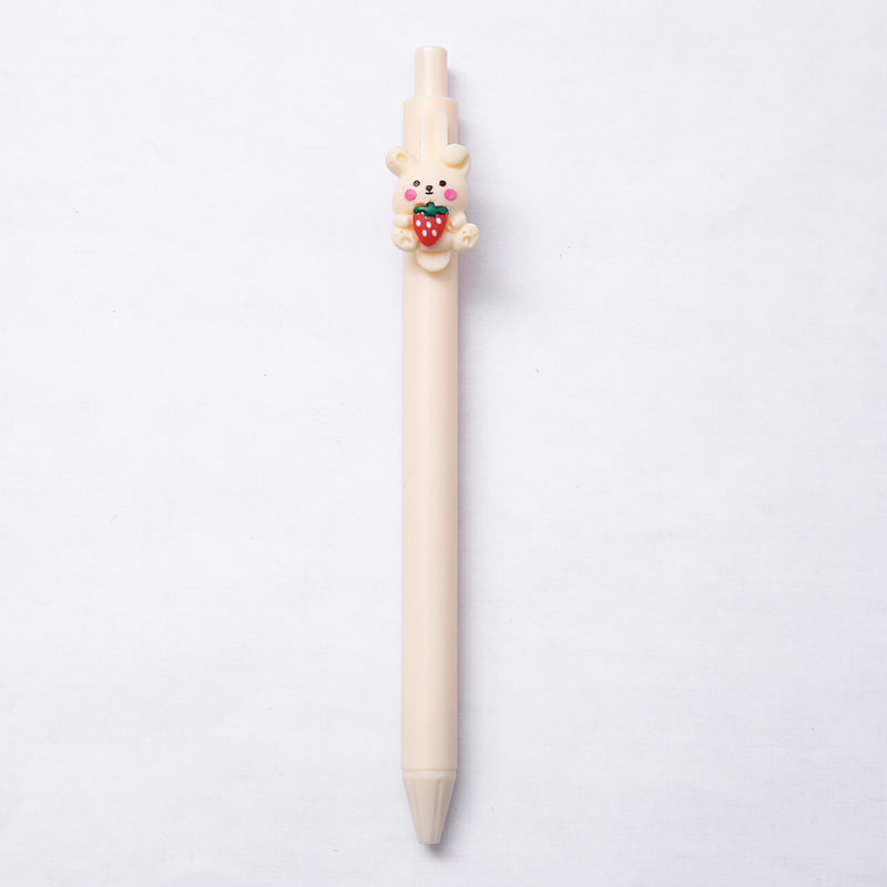 Wholesale Cartoon Milk Curry Color Press Gel Pen