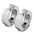 Wholesale punk style men's hole-free round titanium steel flat ear clip earrings