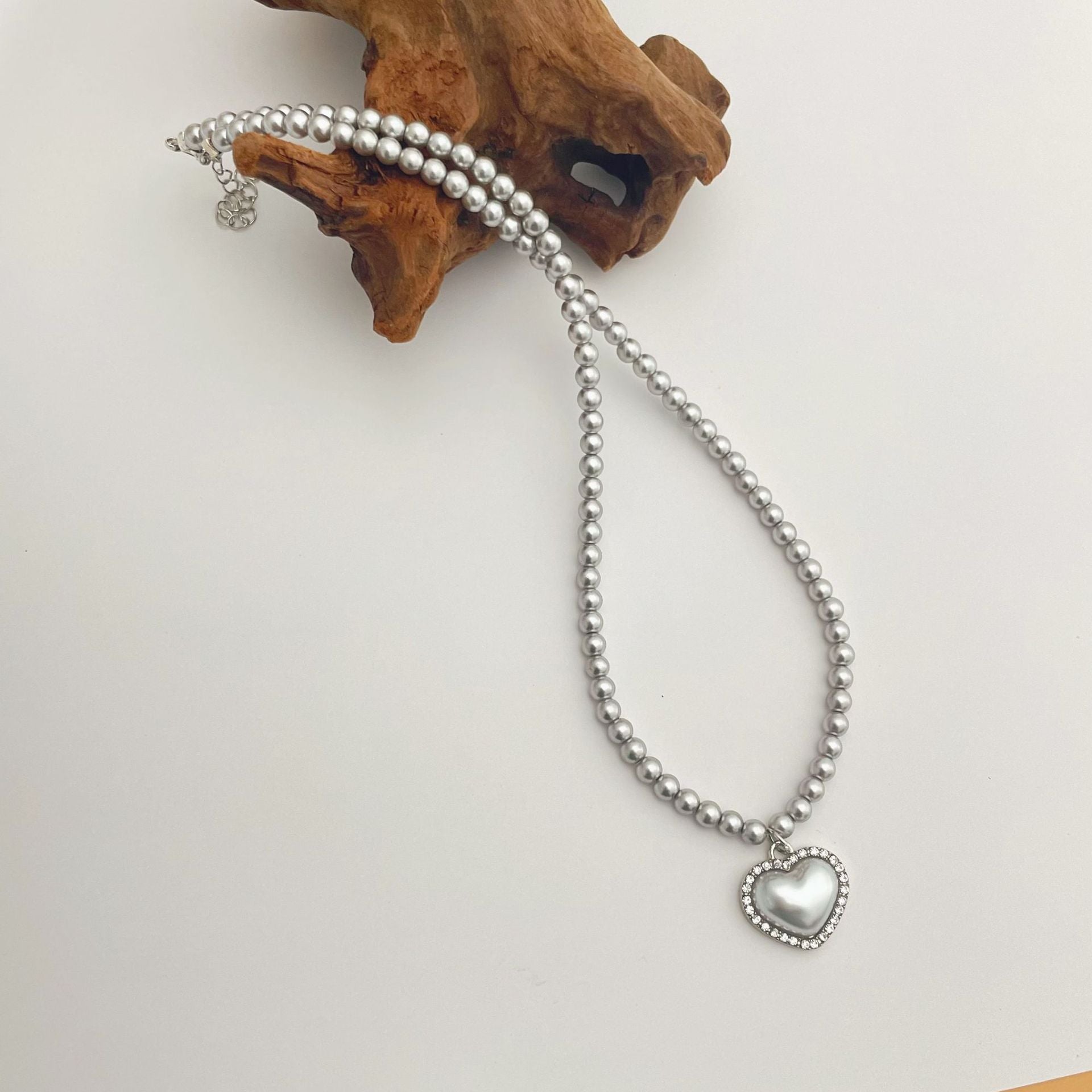 Wholesale  Rice Necklace Butterfly Love Pearl Necklace