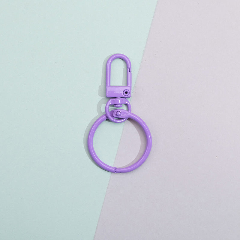 Wholesale 10pcs Colorful DIY Handmade Material Keychain Metal Accessories ACC-KC-QingMou005