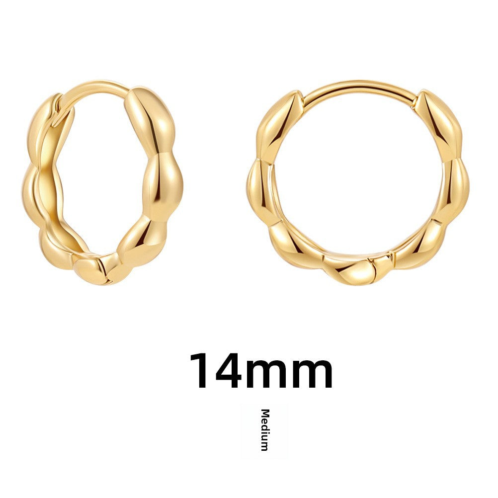 Wholesale Stainless Steel Earrings Hollow Copper Five-pointed Star Love Earrings