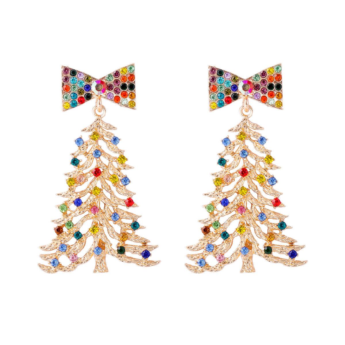 Wholesale Christmas Cartoon Christmas Tree Tassel Earrings ACC-ES-JuJia004