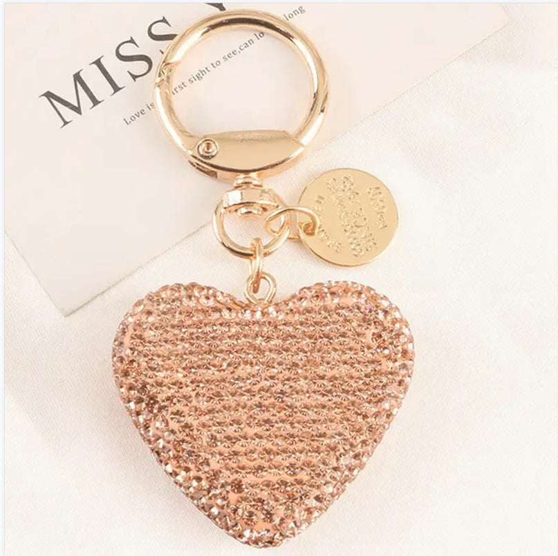 Wholesale diamond heart keychain