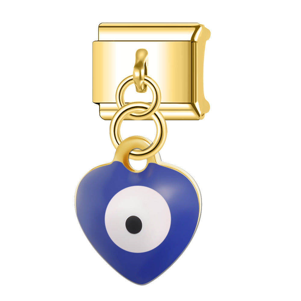 Wholesale Italian Charm Bracelet 9mm DIY Splicing Eyes Stainless Steel Composable Bracelet