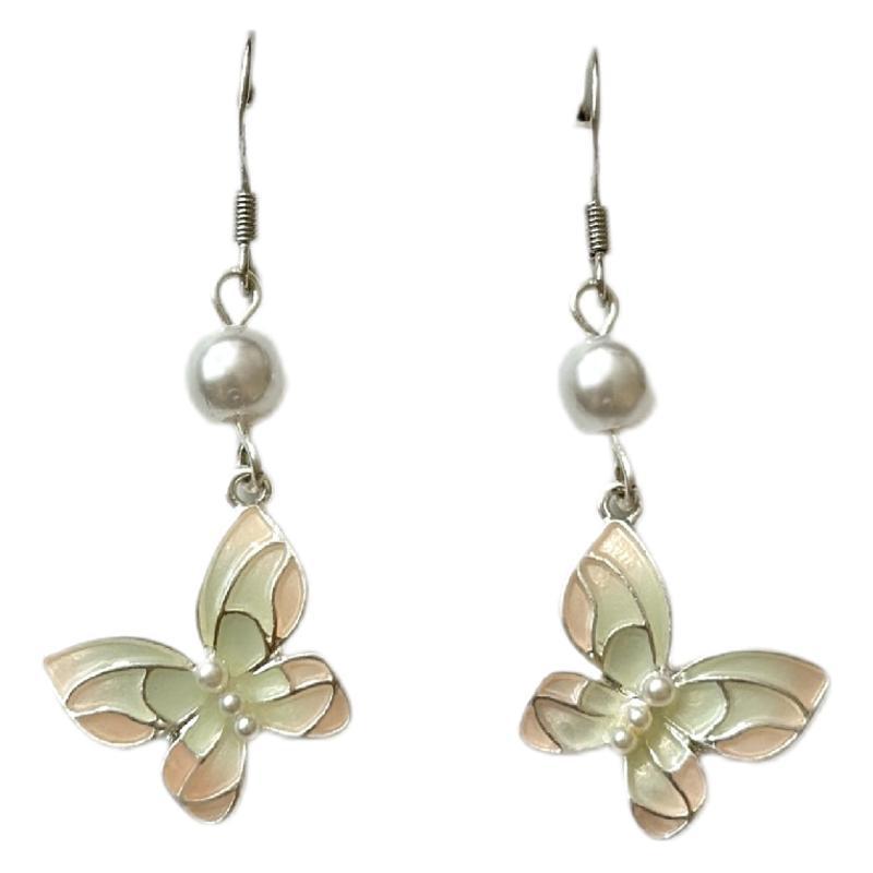 Wholesale Butterfly Gradient Tassel Earrings