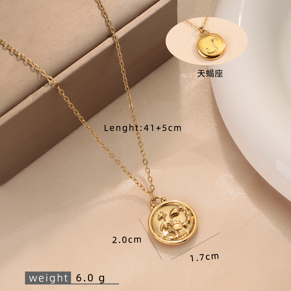 Wholesale Stainless Steel 18K Gold Plated Contion Necklace,  Fashion Jewelry Accessory for Gifts