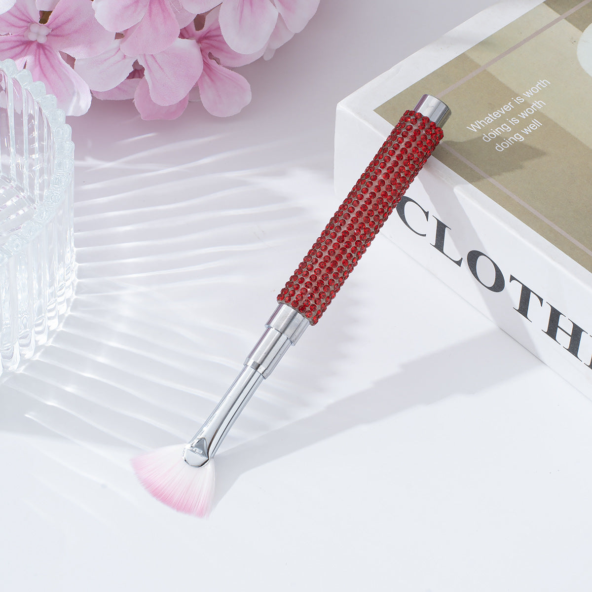 Wholesale model of diamond nail art pen with fan-shaped brush