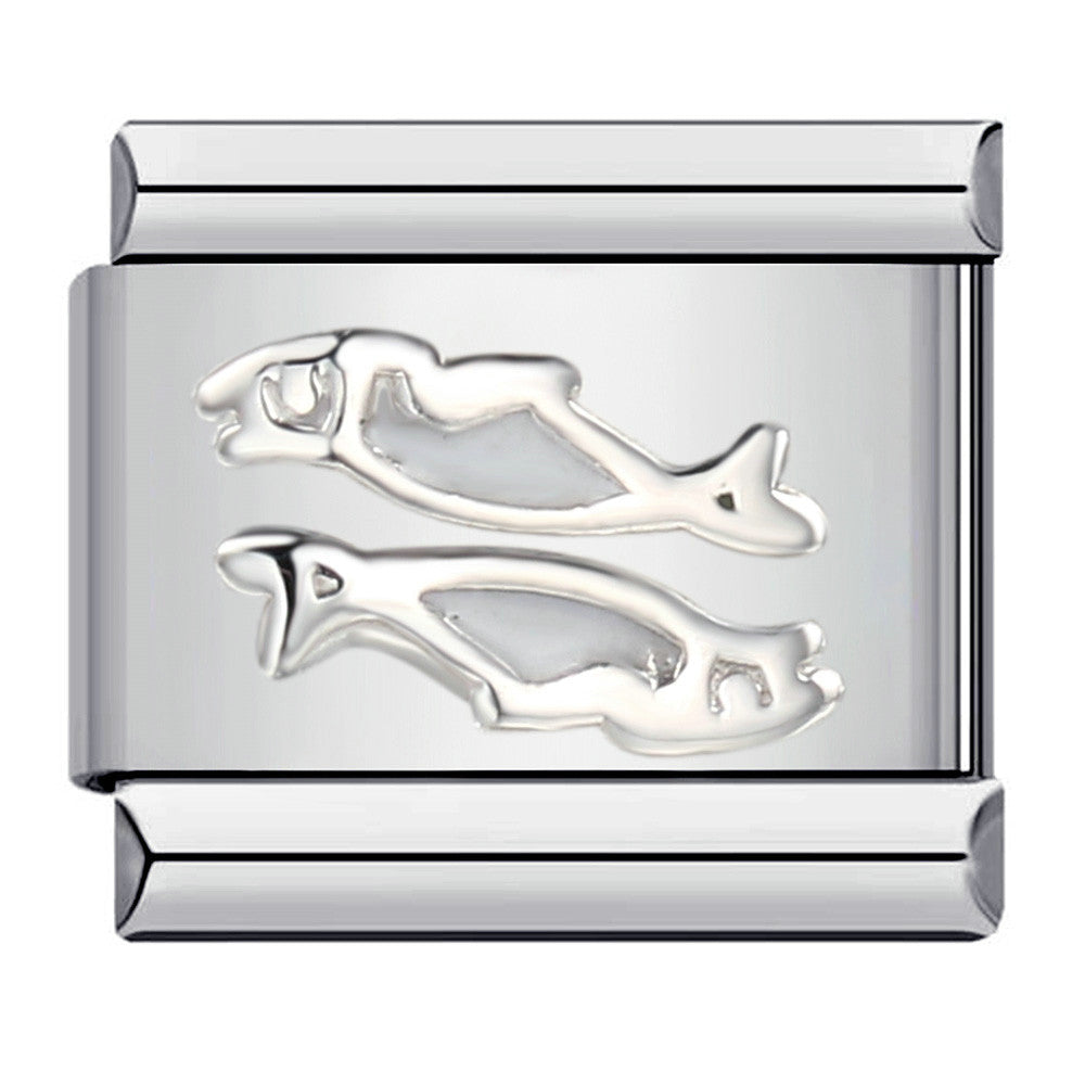 Wholesale Italian Charm Bracelet Gold Plated Stamping Pattern Stainless Steel Composable Bracelet