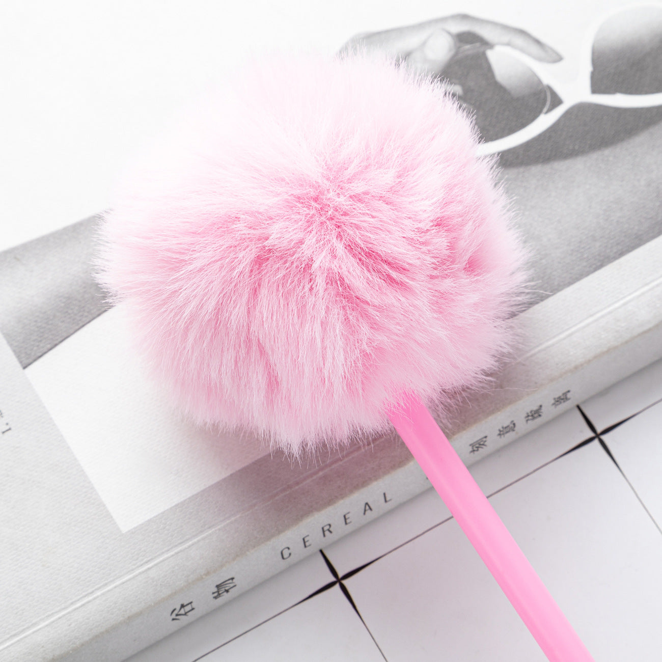 Wholesale Creative Plastic Hair Ball Pen Cartoon Cute ACC-PN-HuaHao009