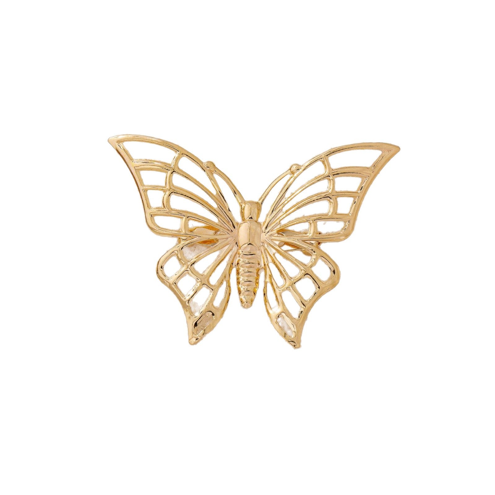 Wholesale Stylish Gold Hollow Butterfly Brooch Pin For Women Daily Party Fashion Accessory