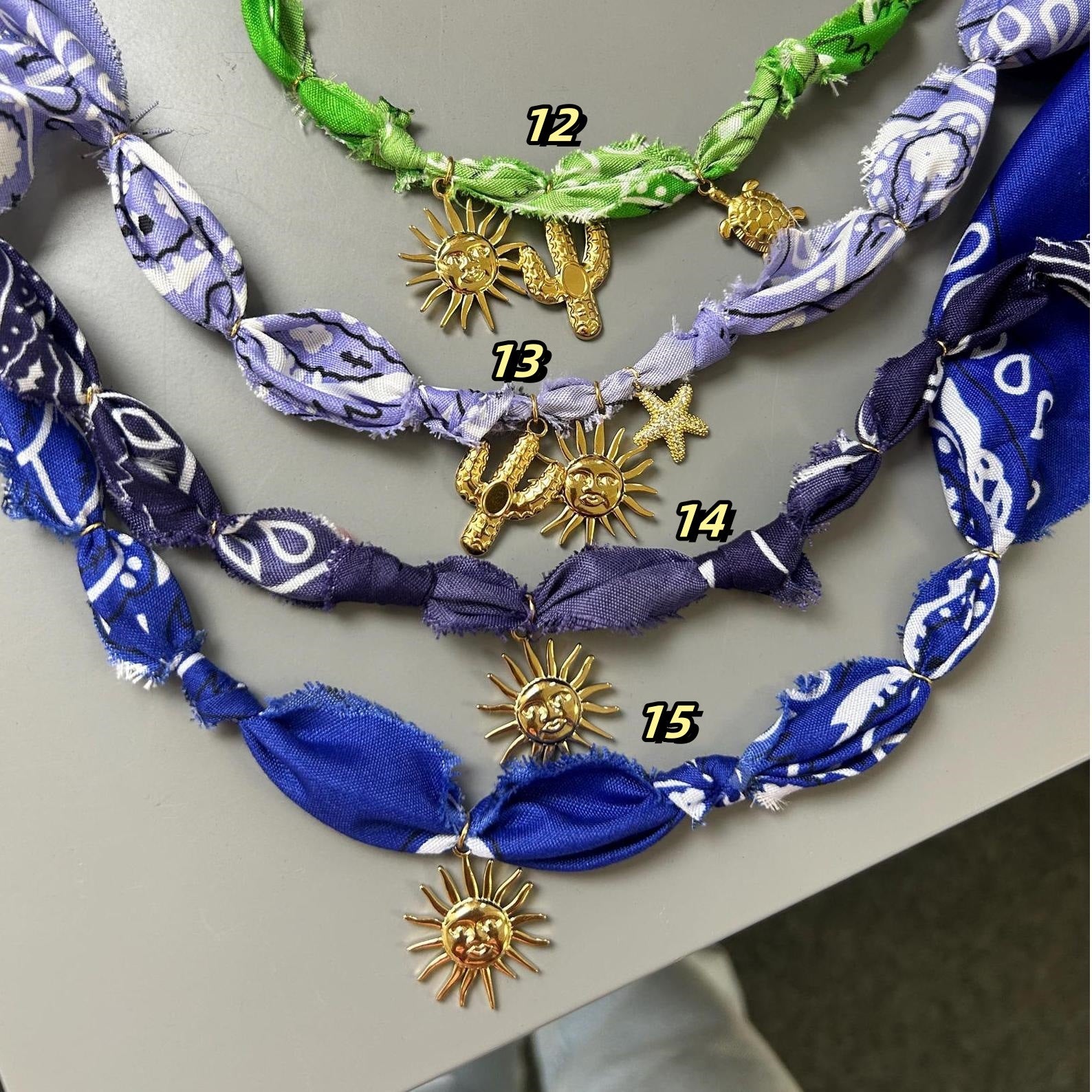 Wholesale Combination necklace Leopard pattern cloth scarf necklace