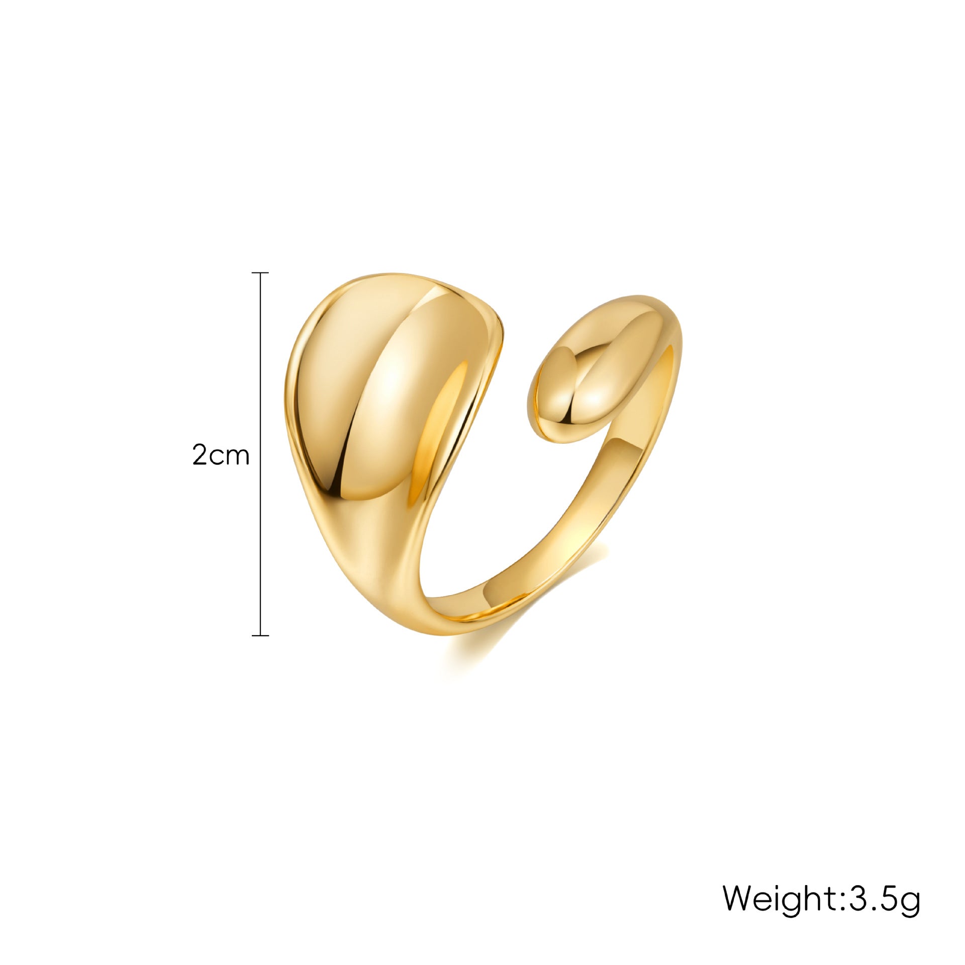 Wholesale copper gold-plated open index finger ring