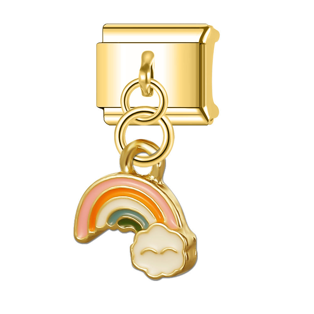 Wholesale Italian Charm Bracelet 9mm DIY Splicing Pendant Series Stainless Steel Composable Bracelet