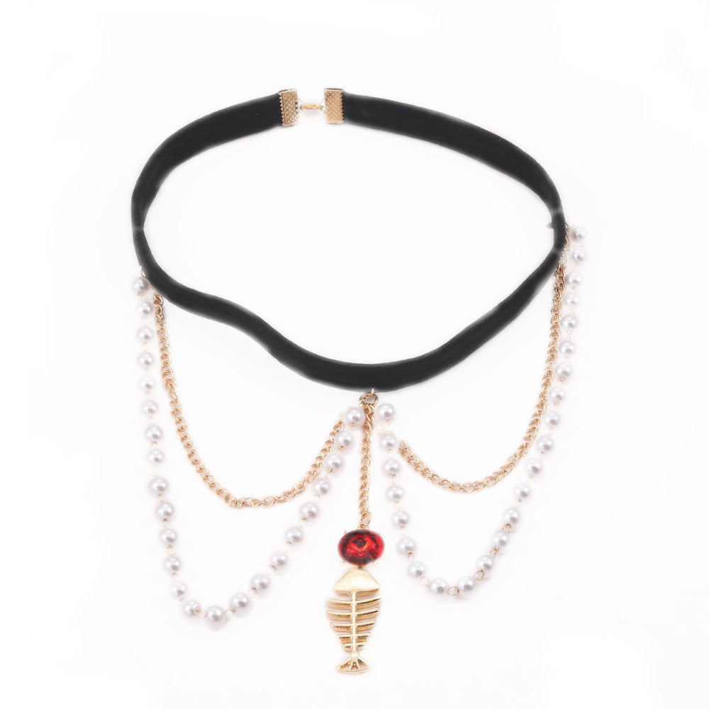 Wholesale Elastic rope double layer pendant chain leg chain