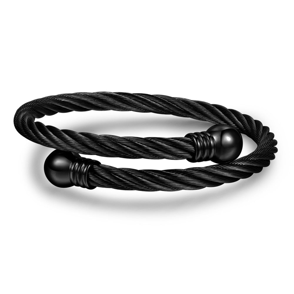 Wholesale stainless steel winding geometric bracelet