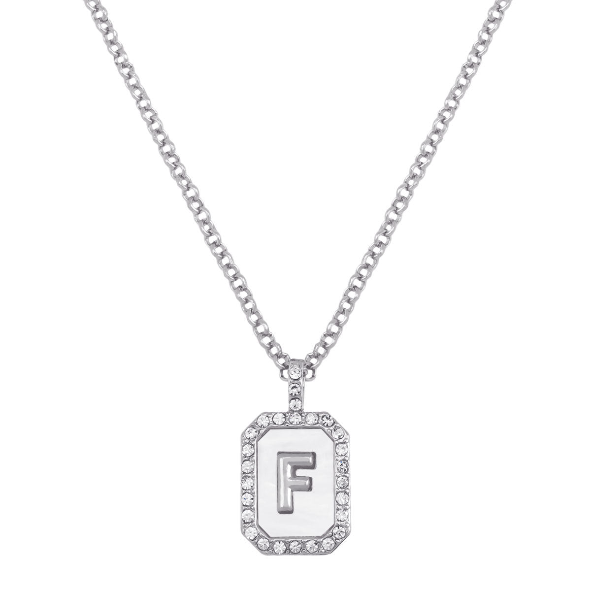 Wholesale Letter Diamond Set Alloy Necklace ACC-NE-JiaQi001
