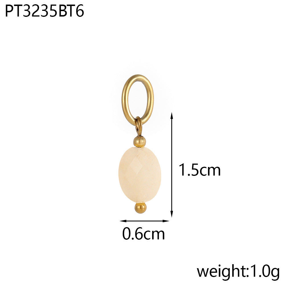 Wholesale DIY pendant accessories 14 color natural stone accessories