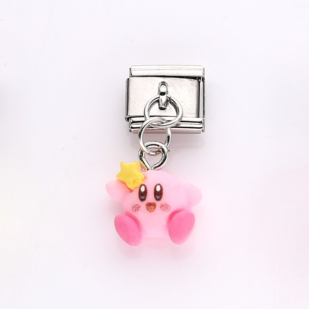 Wholesale 10pcs Italian Charm Bracelet 9mm DIY Splicing Cute Cartoon Stainless Steel Composable Bracelet ACCVIP