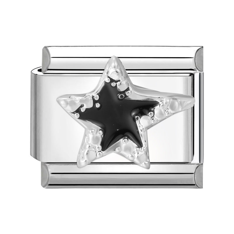 Wholesale 9mm Italian Charm Starter Bracelets DIY square Single Section Creative Stainless Steel Composable Bracelet