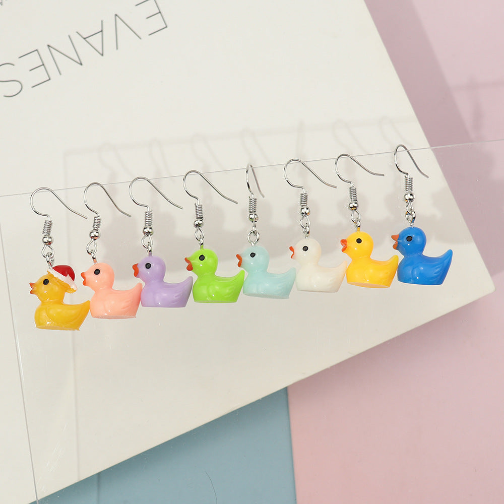 Wholesale Cartoon Animal Cute Little Duck Earrings