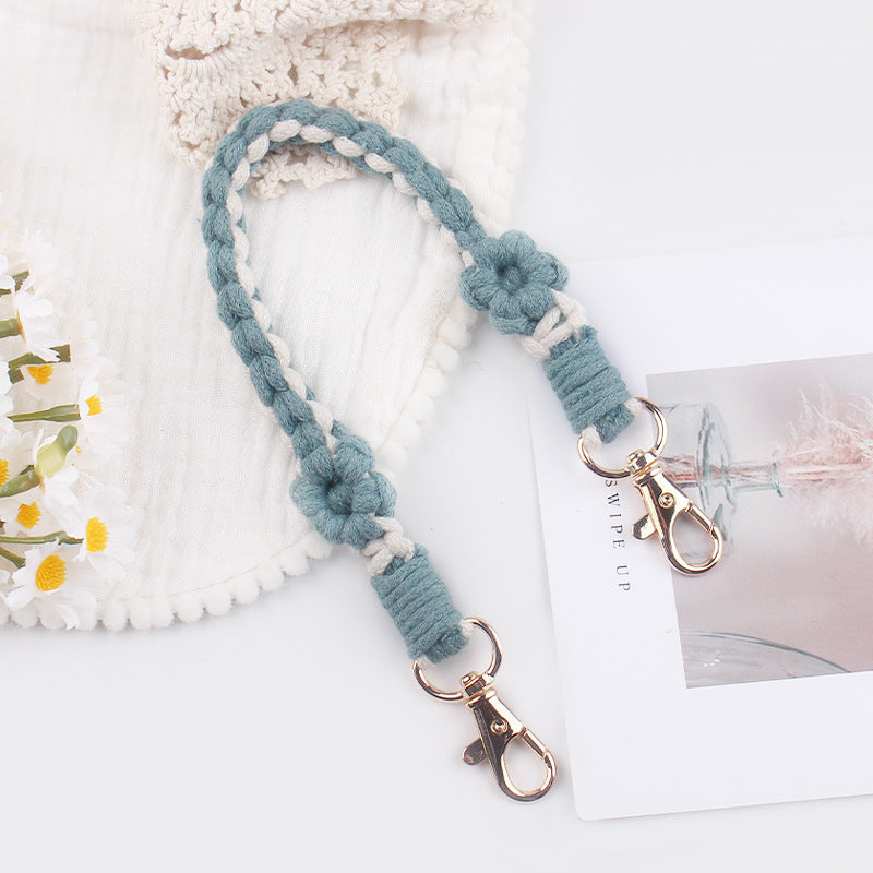 Wholesale creative handmade woven flower daisy pattern cup set cup rope cup accessories