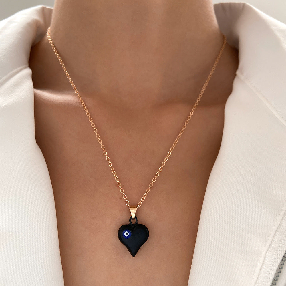 Wholesale Devil's Eye Necklace Creative Blue Eyes Diamond-encrusted Necklace