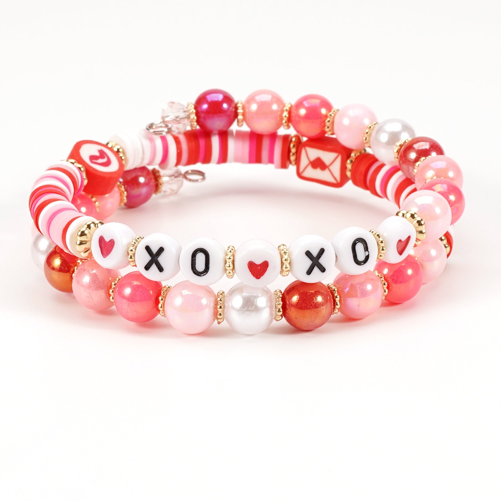 Wholesale Valentine' s Day  XOXO Soft y Love LOVE Soft y Bead Bracelet