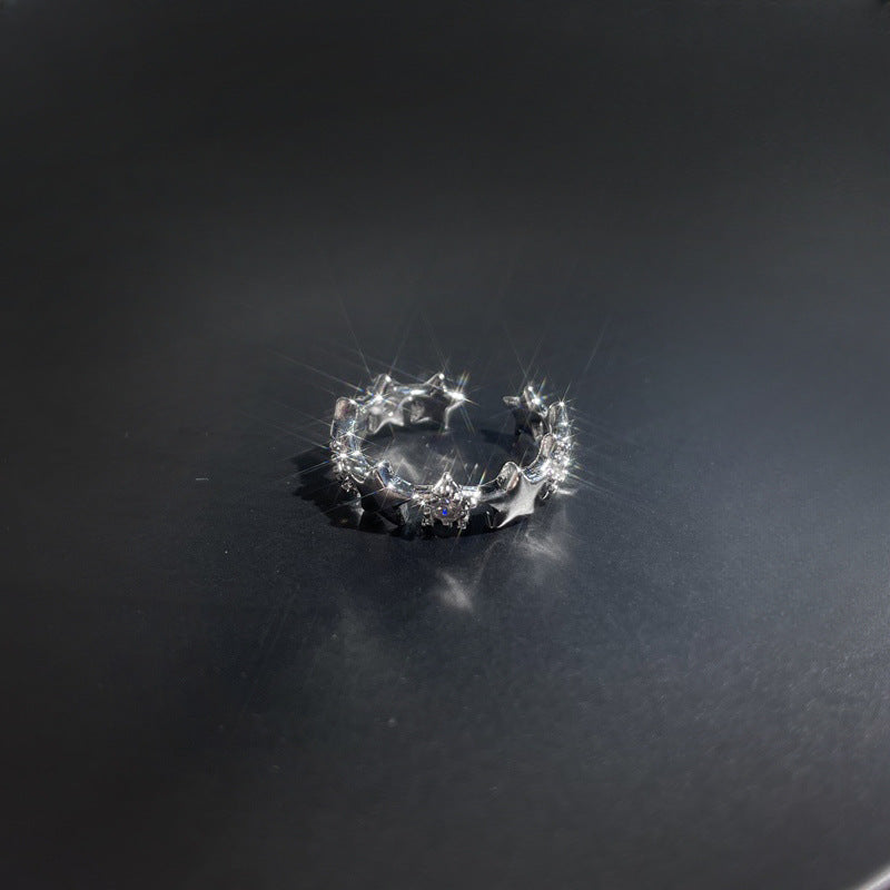 Wholesale Light luxury high-grade full Diamond Star series open ring