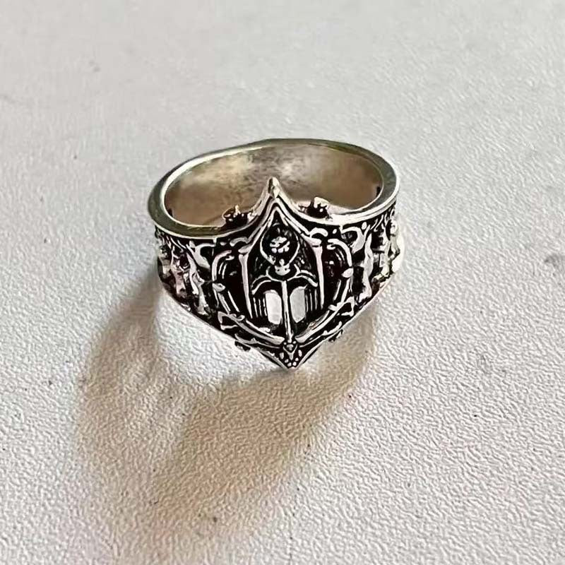 Wholesale Zinc Alloy Gothic Castle Ring Vintage Women S Fashion Jewelry Accessory Gift