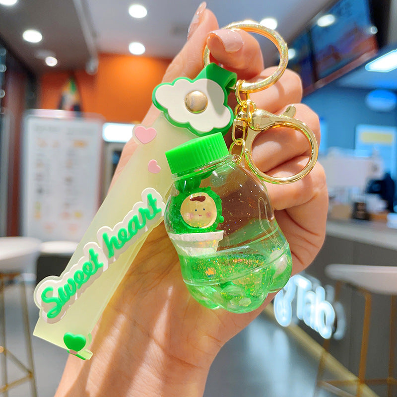 Wholesale Quicksand Acrylic Cactus Keychain