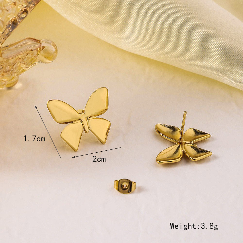 Wholesale Titanium Steel Love Circle Irregular Earrings ACC-ES-RuiX011