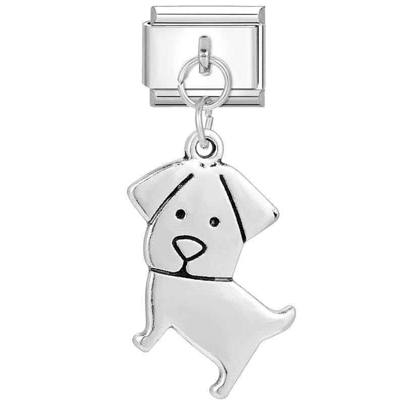 Wholesale Italian Charm Bracelet 9mm DIY Splicing Animal Series Stainless Steel Composable Bracelet