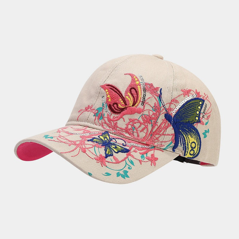 Wholesale  Sequin Butterfly Embroidered Baseball Cap
