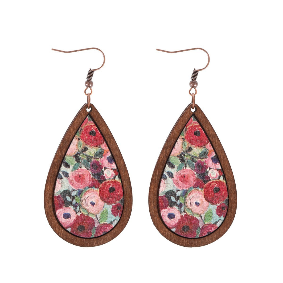 Wholesale Bohemian Series Ethnic Wooden Earrings