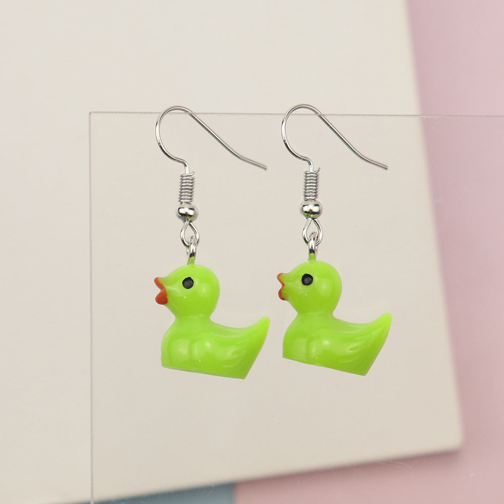 Wholesale Cartoon Animal Cute Little Duck Earrings