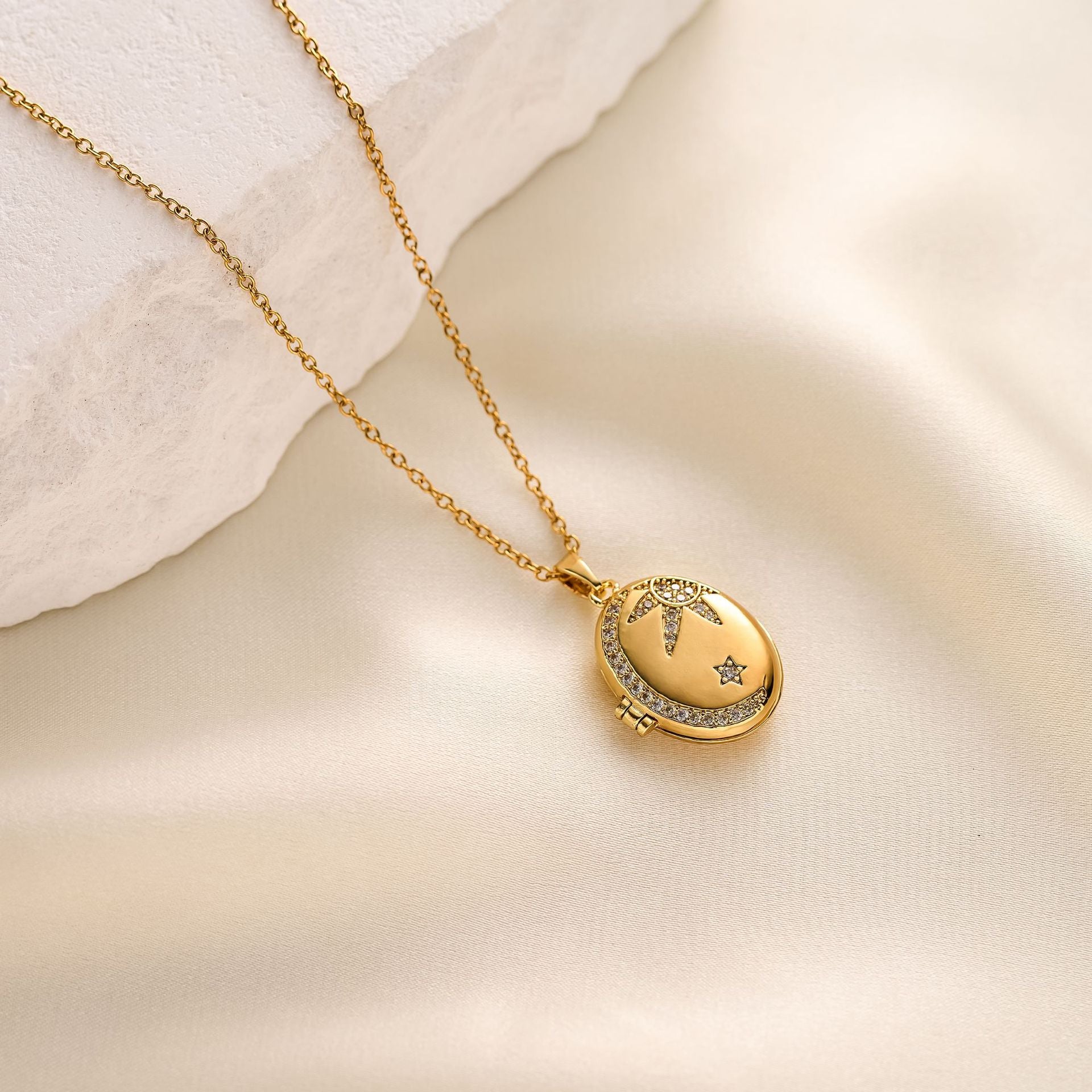 Wholesale Titanium Steel Oil-drip Photo Album Box with Opening and Closing Pocket Watch Style Necklace