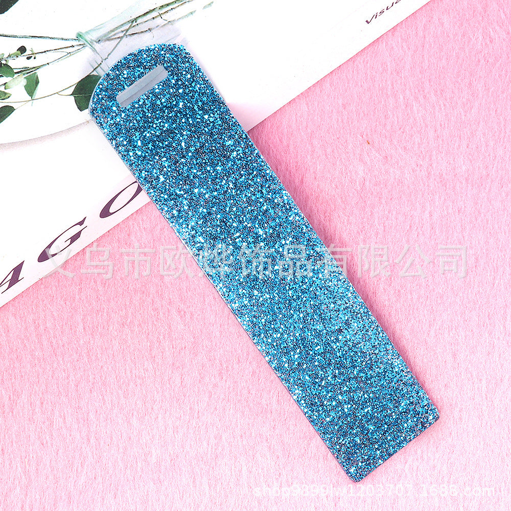 Wholesale 10PCS DIY Glitter Acrylic Bookmarks
