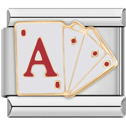 Wholesale 10pcs Italian Charm Bracelet 9mm DIY Splicing Removable Playing Card Series Stainless Steel Composable Bracelet