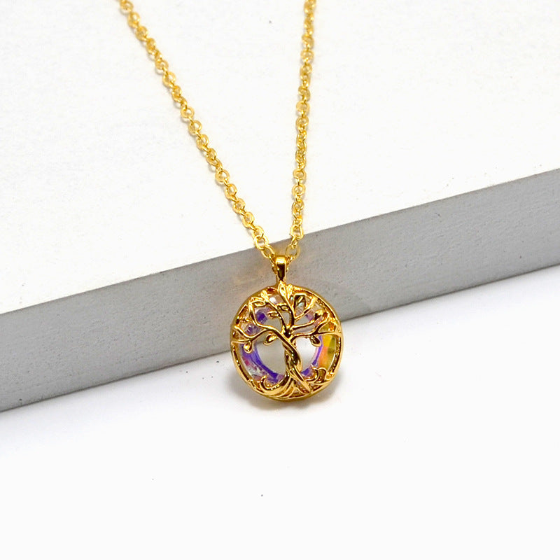 Wholesale Tree of Life Crystal Pendant Necklace