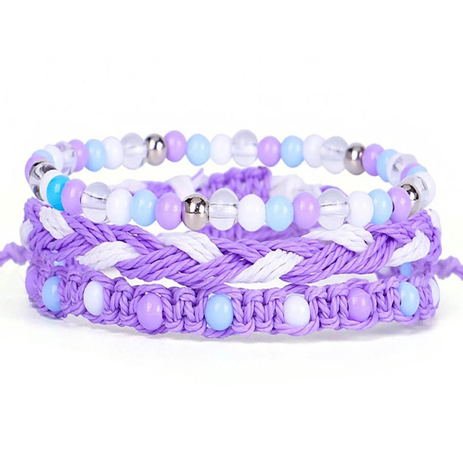 Wholesale Colorful Rope-woven Rice Bead Bracelet