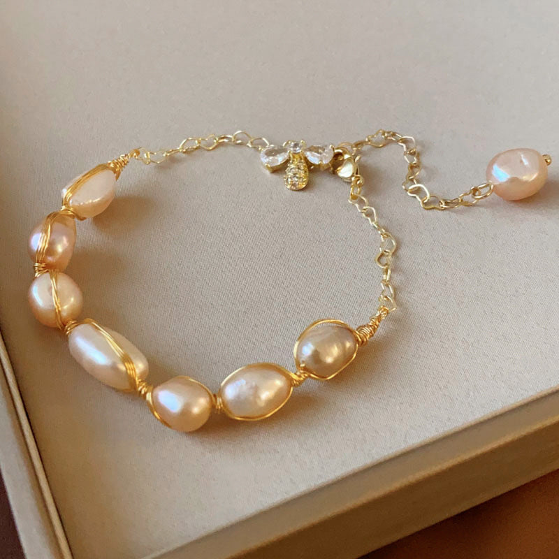 Wholesale Vintage Geometric Pearl Bracelet ACC-BT-Huih001