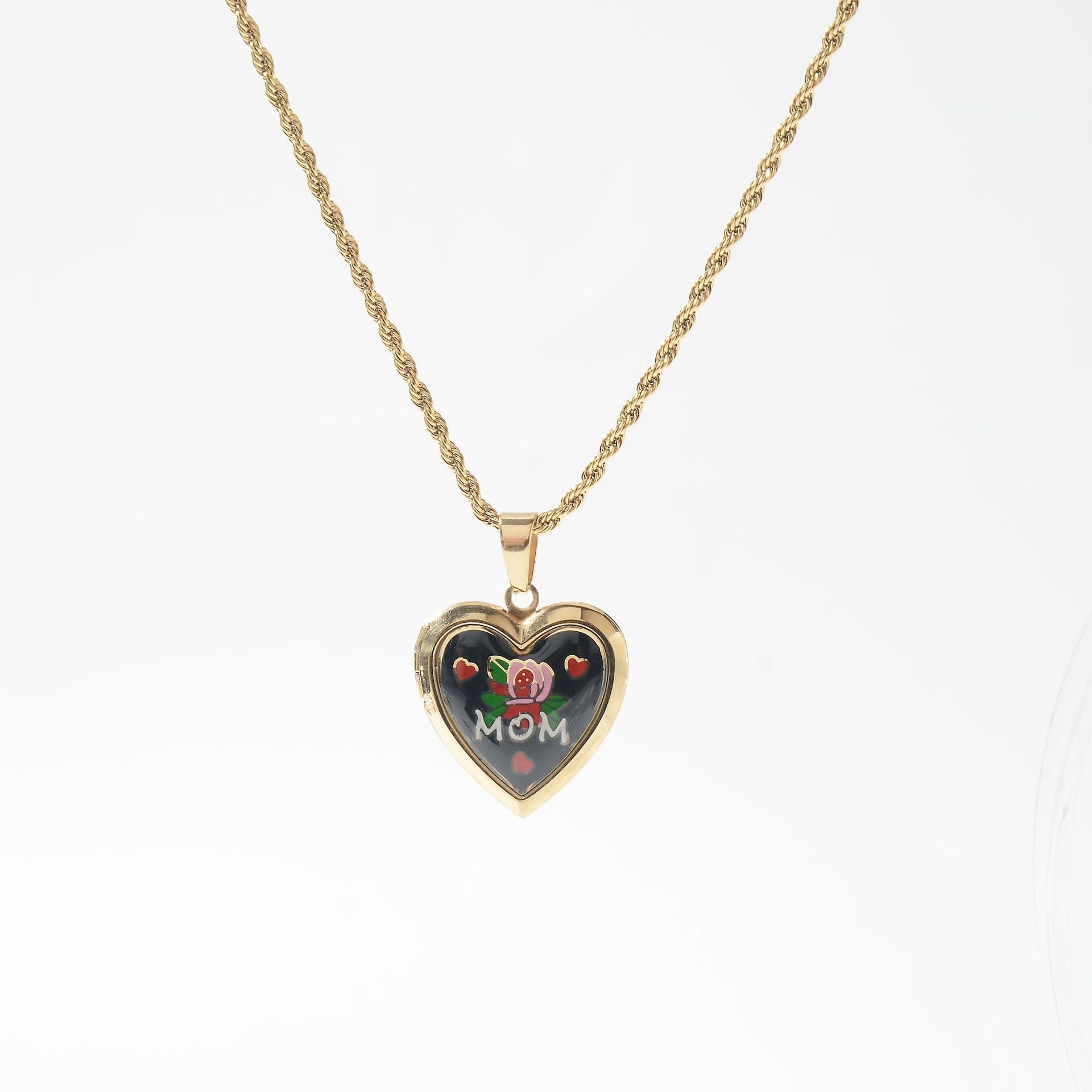 Wholesale Stainless Steel Love photo box necklace