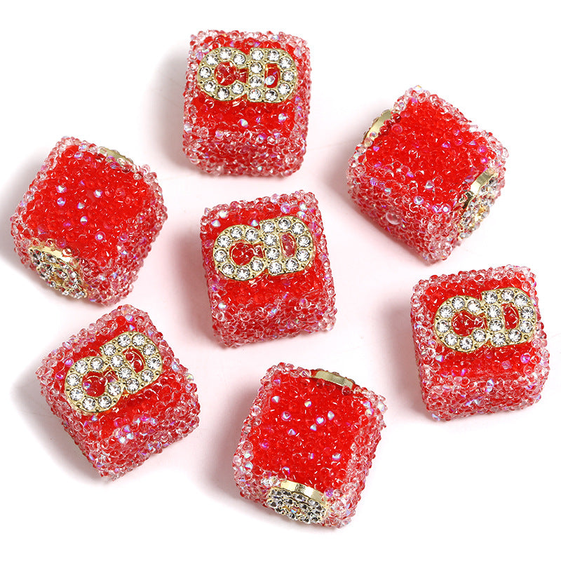 Wholesale of 5pcs Water Diamond Sugar Beads Butterfly Five Pointed Star Square Diamond Ball Beads ACC-BDS-BLG009