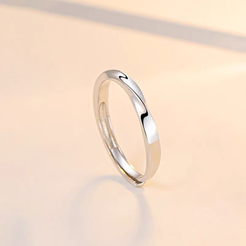 Wholesale S999 sterling silver  happy couple pair luxury ring