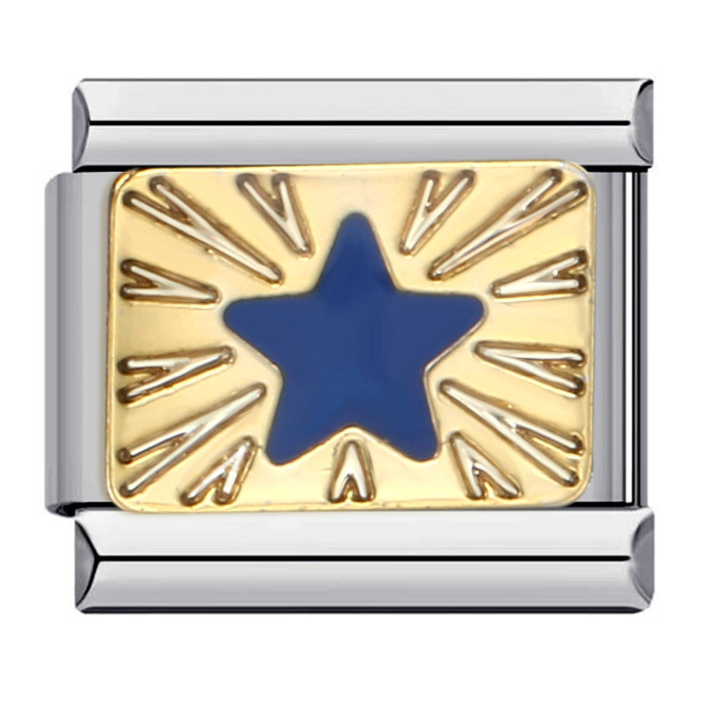 Wholesale Titanium Steel Gold Plated Oil Drop DIY Italian Module Bracelet Italian Charm