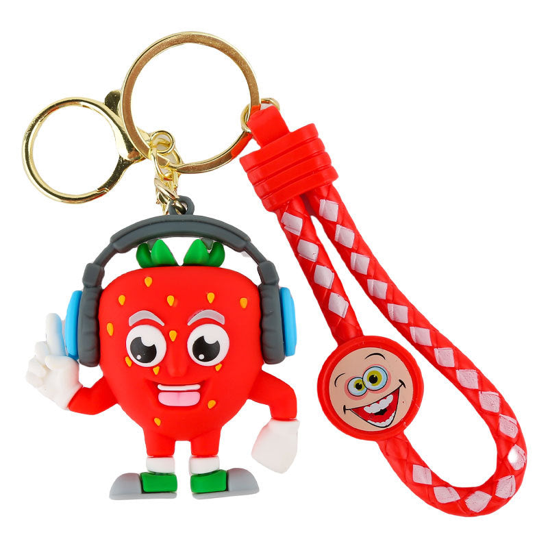 Wholesale Cartoon PVC Soft Glue Cute Fruit Keychains ACC-KC-HangLi011