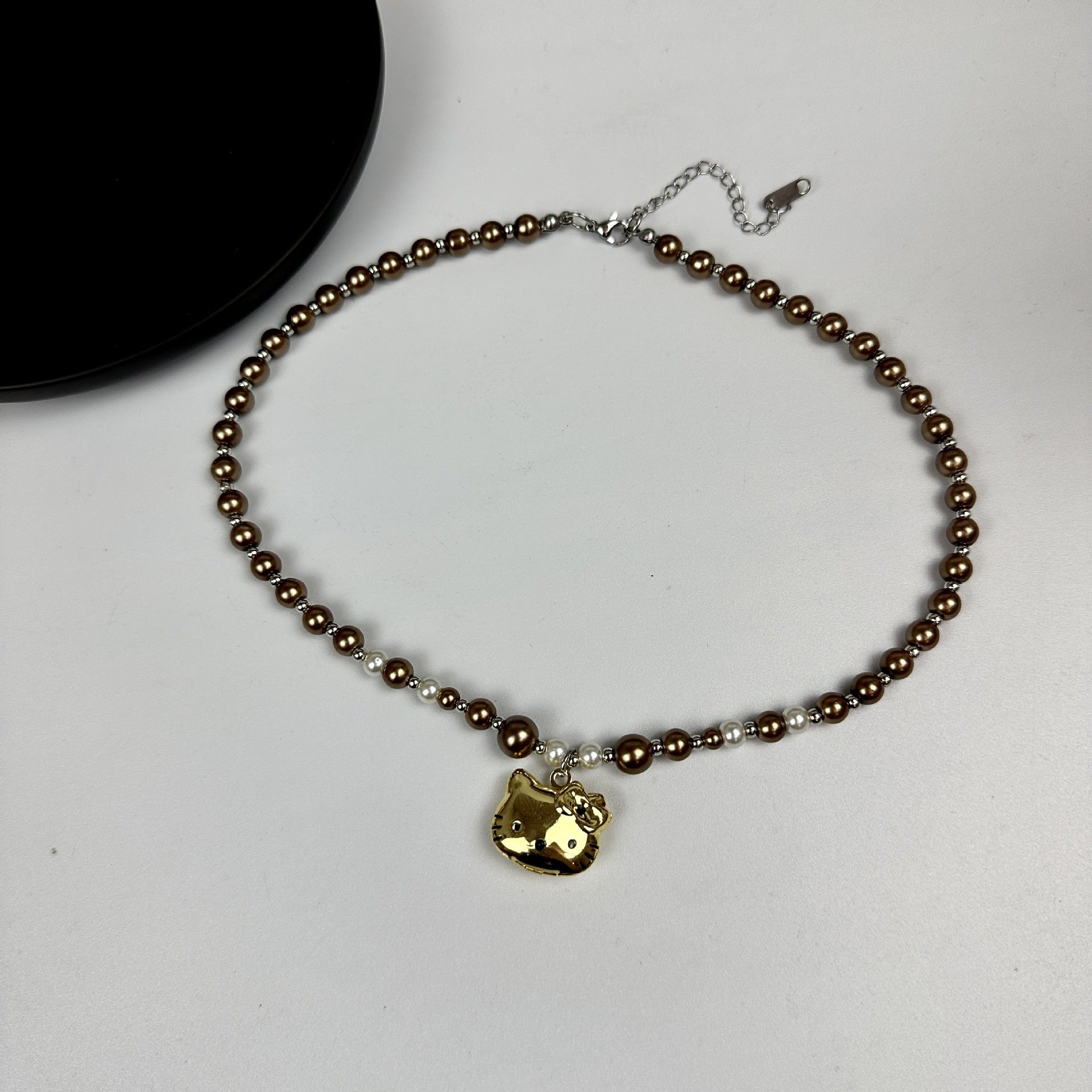 Wholesale OT buckle floral tassel necklace