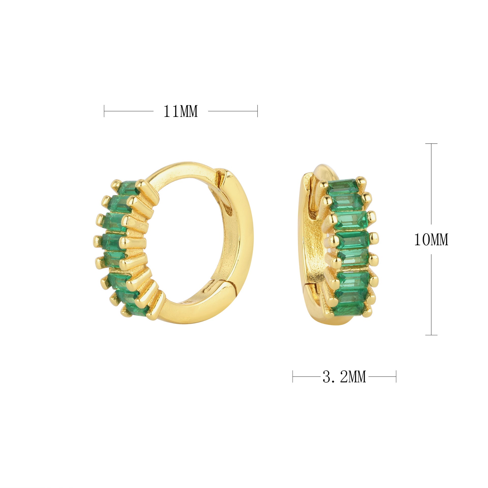 Wholesale S925 Sterling Silver Earrings Round Zircon Earrings Ear Clips ACC-ES-HRB001