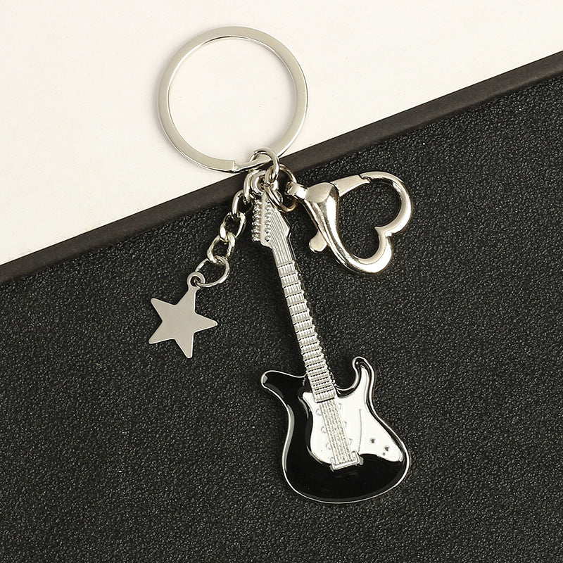 Wholesale Zinc Alloy Metal Enamel Guitar Keychains ACC-KC-MengOu002
